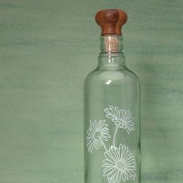 Transparent Glass Water Bottle With Stopper