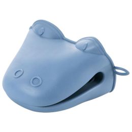 1pc Oven Mitts, Food Grade High Temperature Resistant Silicone Hand Clip, Baking Gloves, Oven Gloves, Silicone Hippopotamus Heat Insulated Hand C