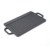 HAWOK Cast Iron Reversible Grill Rectangular Griddle 12.6x8 inch