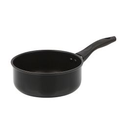 2 qt Non-Stick Aluminum Saucepan, Black