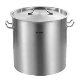 53QT Stainless Steel Stockpot Cooking Kitchen Sauce Pot with Lid Handle