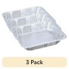 (3 pack) Aluminum Half Steam Table Pans, 12.75 x 10.38 x 2.81 inch, 4 Count per Pack.