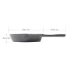 HAWOK Mini Pre- seasoned Cast Iron Skillet ,Dia.6 inch Round pan cast iron server frying pan