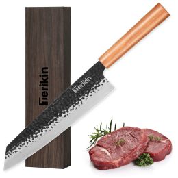 Professional Kiritsuke Santoku Chef Knife, 9 Inch Japanese Chef Knife, German High Carbon Stainless Steel EN1.4116 Chef Knife Meat & Sushi Knife Kitch (Option: Kiritsuke Knife)