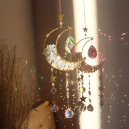 1pc Rainbow Maker Crystal Suncatcher - Enhance Your Home Decor with Aquamarine, Amethyst, and Obsidian - Perfect for Garden, Yard, Bedroom, Balcony (Color: Egg White)
