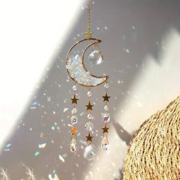 1pc Rainbow Maker Crystal Suncatcher - Enhance Your Home Decor with Aquamarine, Amethyst, and Obsidian - Perfect for Garden, Yard, Bedroom, Balcony (Color: 2.76inchMOON  Egg White)