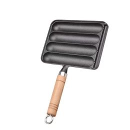 Household Cast Iron Roasting Sausage Skillet for Breakfast (Type: Style A, Color: As Pic Show)