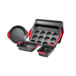 Nonstick Bakeware Set with Handle (Type: 6-Piece, Color: Black)