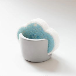 Diatom Mud Sponge Rack Kitchen & Bathroom Sink Caddy For Sponges Scrubbers (Option: Gray)