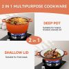 Enameled Cast Iron Dutch Oven with Serving Lid + ENCLOSED THERMAL CIRCLE Design