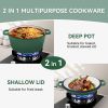 Enameled Cast Iron Dutch Oven with Serving Lid + ENCLOSED THERMAL CIRCLE Design