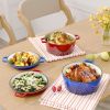 Enameled Cast Iron Dutch Oven with Serving Lid + ENCLOSED THERMAL CIRCLE Design